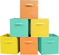 Vista 20 de ShellKingdom Contenedores de almacenamiento, cubos de almacenamiento plegables de tela y cajón organizador de almacenamiento de tela para armario