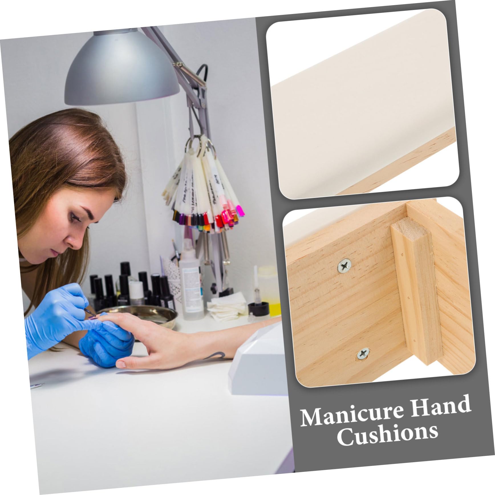 Hemobllo Cuscino per Mani per Manicure Poggiabraccio per Unghie Cuscino per Mani per Nail Art Superficie in Materiale Pu per Saloni di Bellezza e Uso Domestico