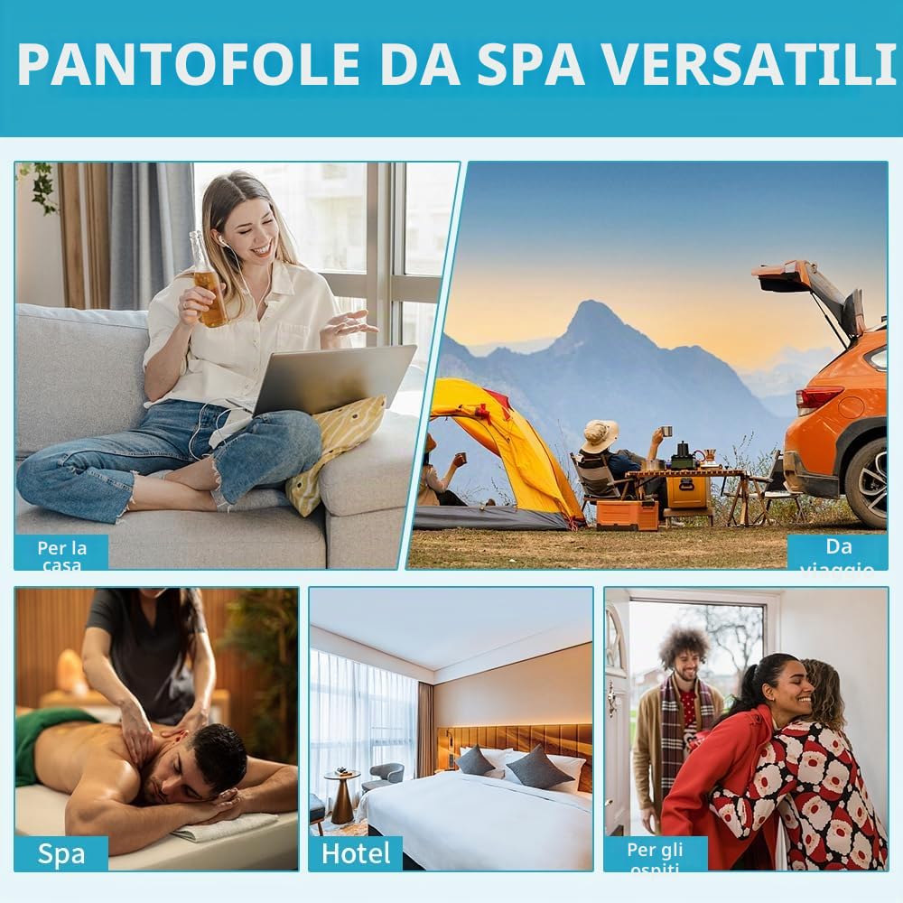 10 Paia Ciabatte per Ospiti Pantofole Ospiti Antiscivolo Ciabatte da Viaggio Pantofole da Spa con Punta Chiusa Pantofole Hotel in Pile Polare Taglia Unica Unisex per Hotel Spa Casa Bagno