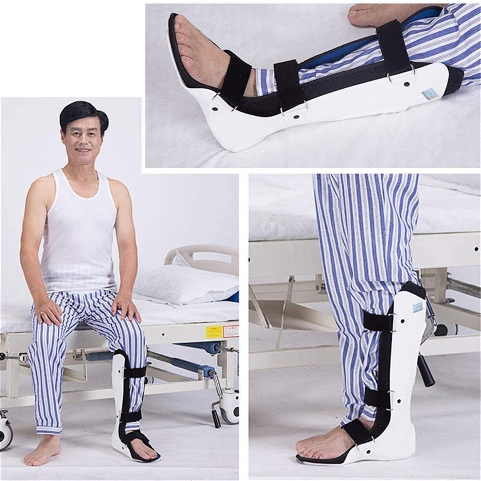 Walker Boot Bota médica Protección del Tobillo Soporte Fijo, Equipo de Entrenamiento de rehabilitación, for esguinces y fracturas Bota de Tobillo(Right,S)