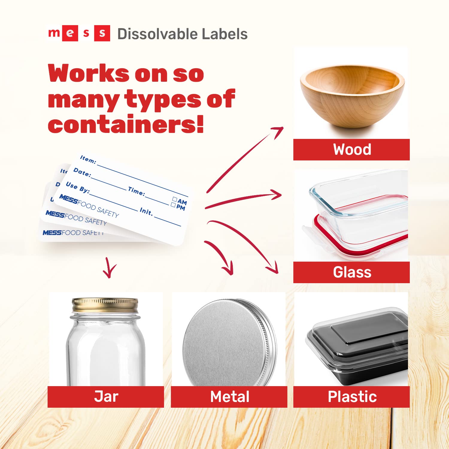 Snapklik.com : MESS Dissolvable Food Labels - Mason Jar - Dissolve In ...