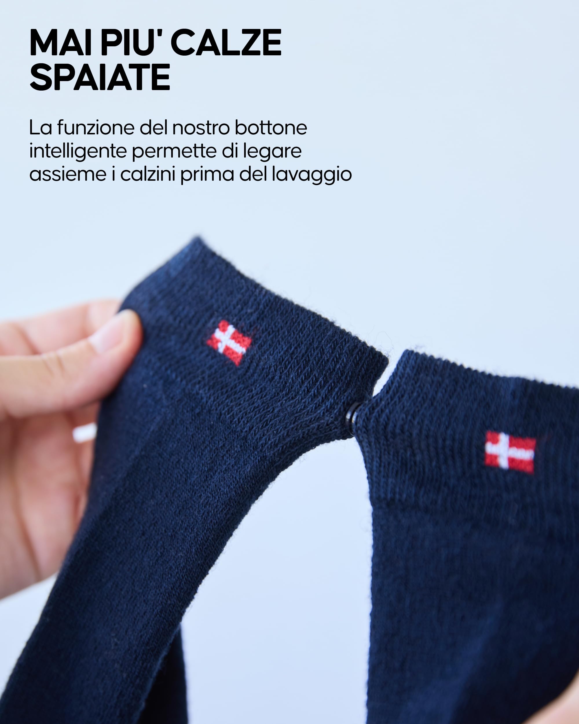 DANISH ENDURANCE Calzini con Bottone in Lana Merino, Anti-Umidità, Traspiranti, per Uomo e Donna, Calze Business Unisex, 3 o 5 Paia