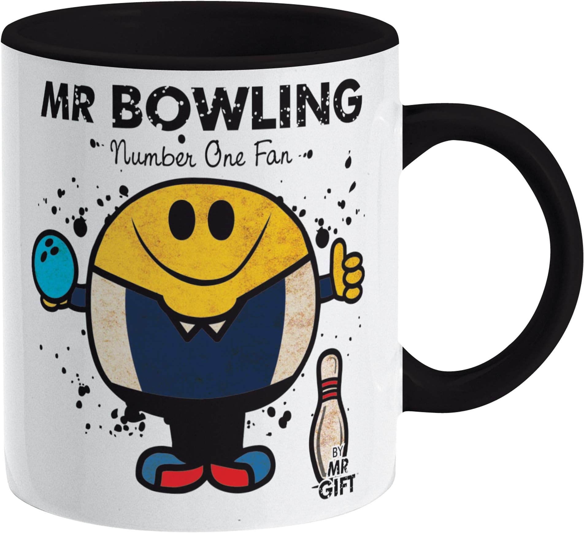 Kapow Gifts Ten Pin Bowling Mug - Sports Gift for Fan Supporters Present Gift for dad him Man, Ceramic, 250ml