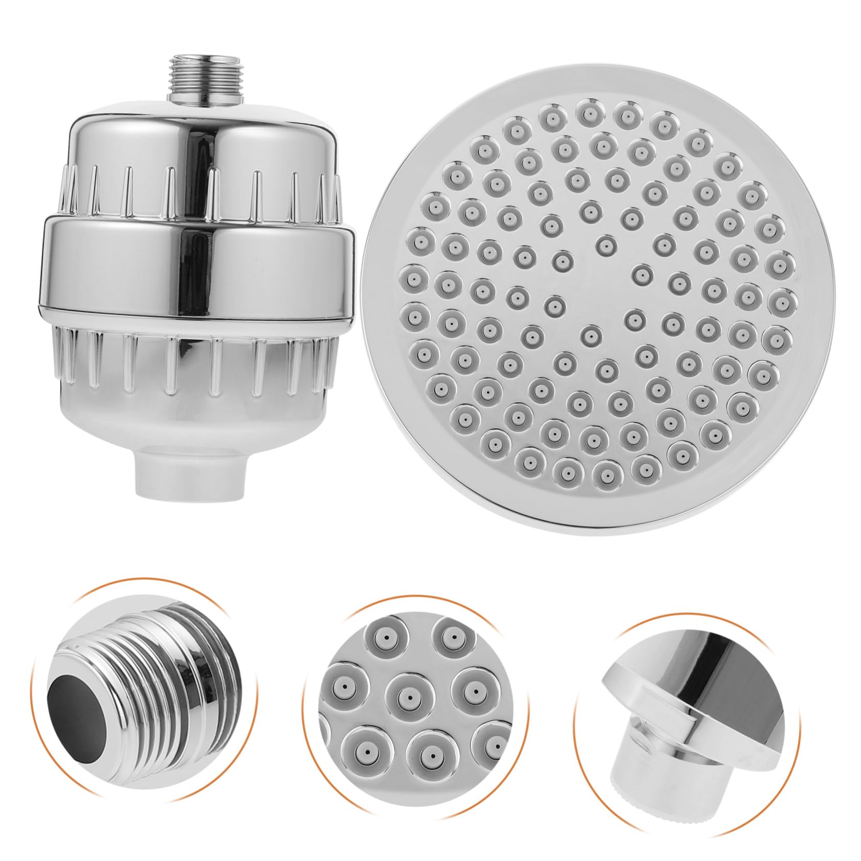 Cabilock Filtro Ducha Antical con Sistema de Filtración Múltiple Cabezal Giratorio para Agua Dura Ducha y Purificada Recambio para Cabezal Roto