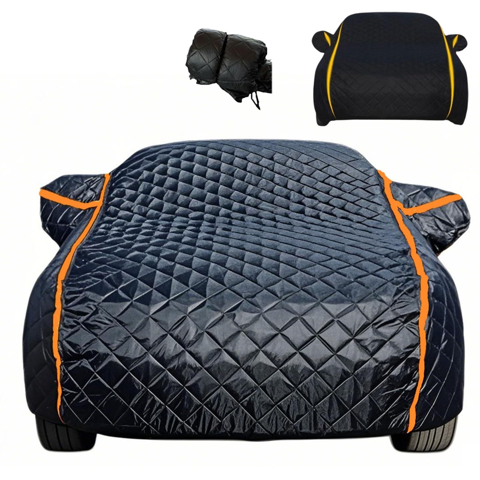 Hail Protector Car Cover Compatible with GMC Terrain 2010-2024 Accessories Long Reflective Strips Padded Car Covers for Anti-Hail