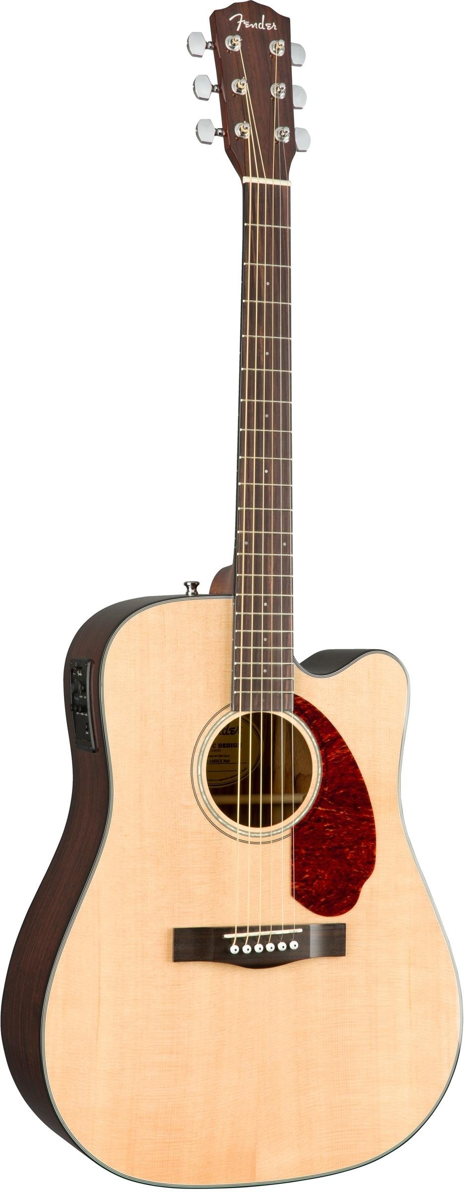 Fender CD 140SCE Chitarra elettrica acustica Dreadnaught custodia rigida naturale con guscio rigido