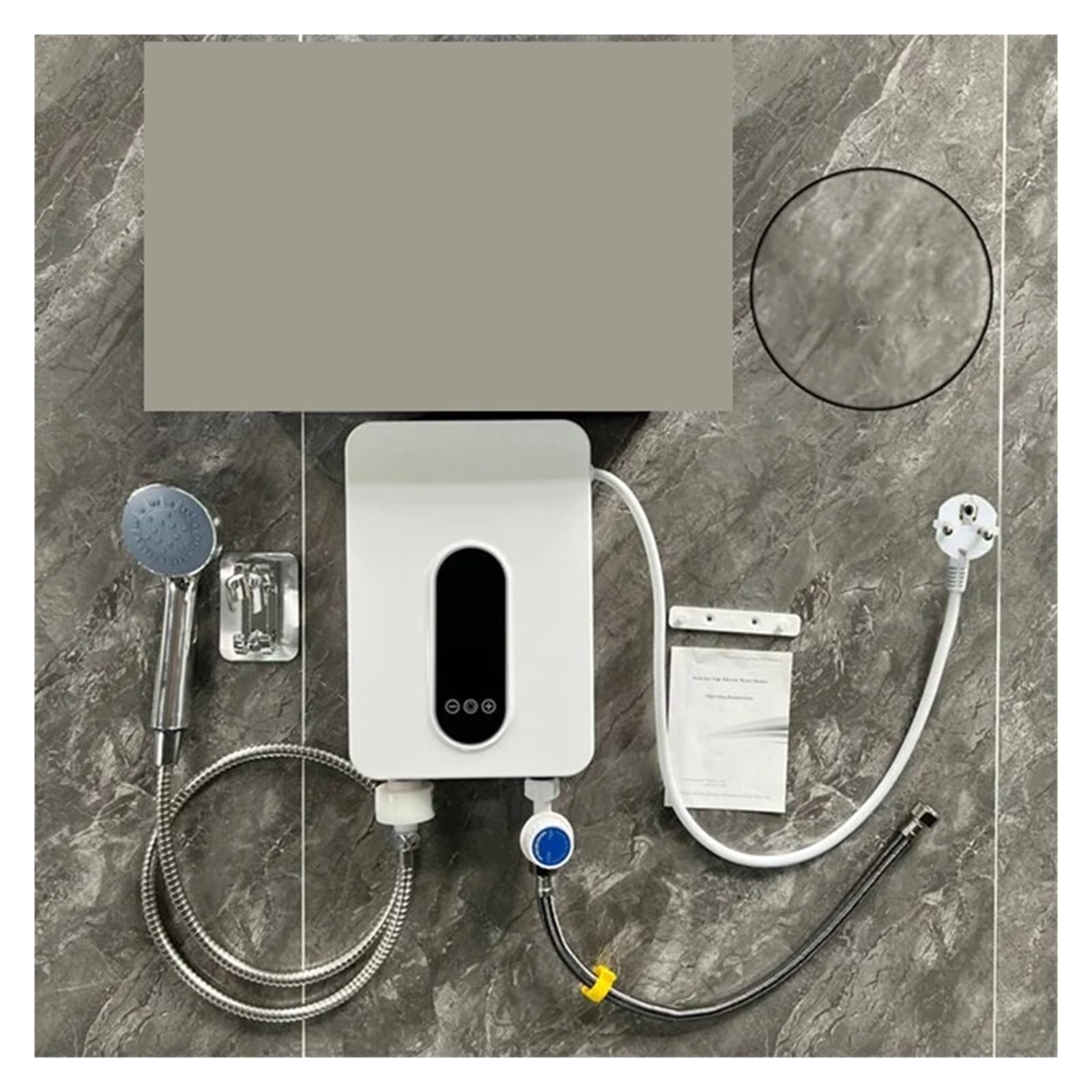 Podgrzewacz wody przepływowy, 5500W Elektryczny Podgrzewacz Wody Do Prysznica, Kran Do Łazienki Natychmiastowy Podgrzewacz Wody Cyfrowy Wyświetlacz 3 Sekundy Natychmiastowe Ogrzewanie