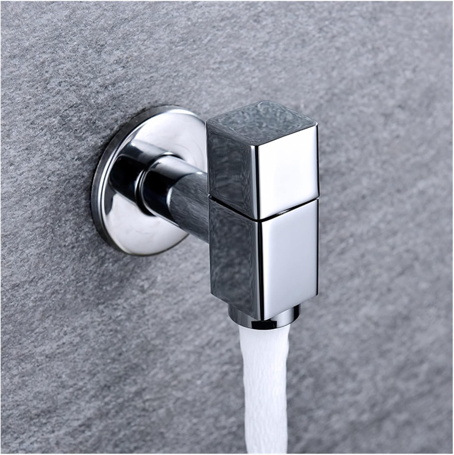 Wall Mounted Solid Brass Washing Machine Faucet Outdoor Garden Faucet 1/2" with 3/4 'Inlet mop Faucet(B)