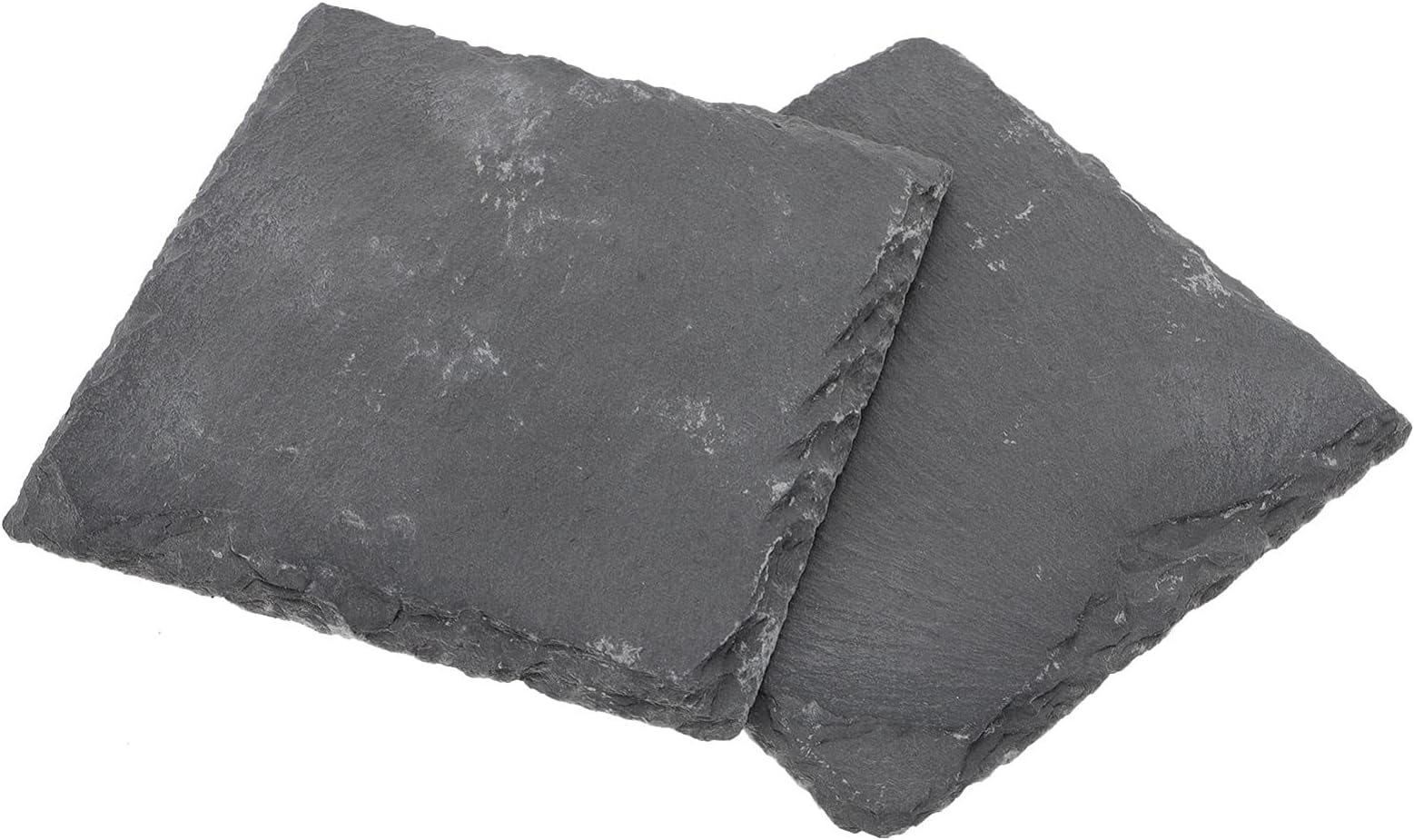 Balacoo 2 Pcs Reptile Basking Platform Tortoise Rock Plate Feeding Food Bowl Dish Landscape Habitat Decor for Turtle Lizard Bearded Dragon Crested Gecko Snake Dark Grey