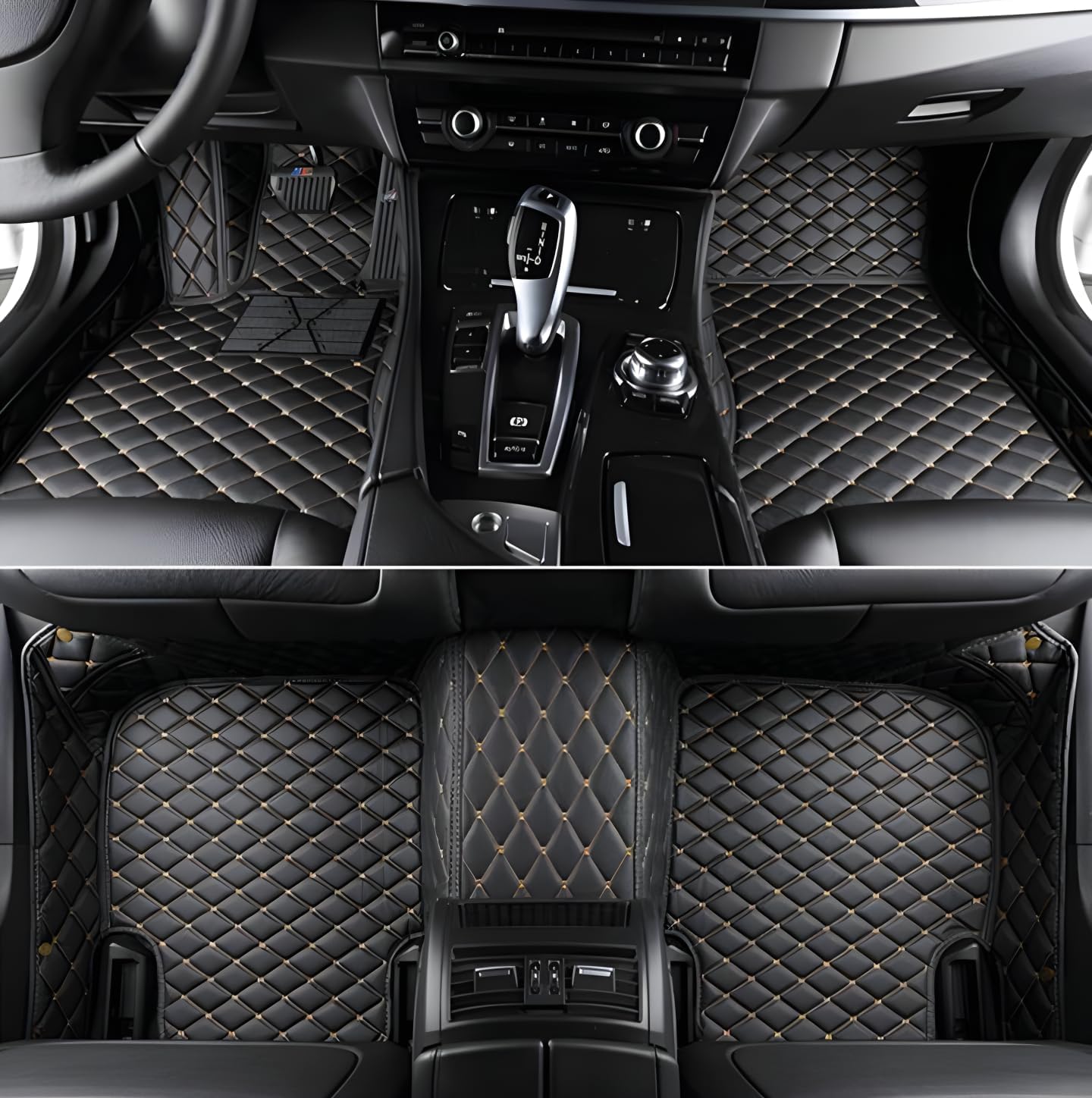 Tapis de sol de voiture pour Chrysler 300c 2004-2011 en cuir noir