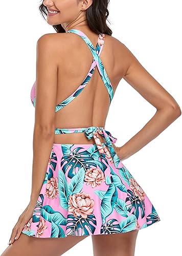 Miniatura 2 de Lu's Chic Vestido de baño de una pieza para mujer, con control de abdomen, traje de baño profundo y torso largo