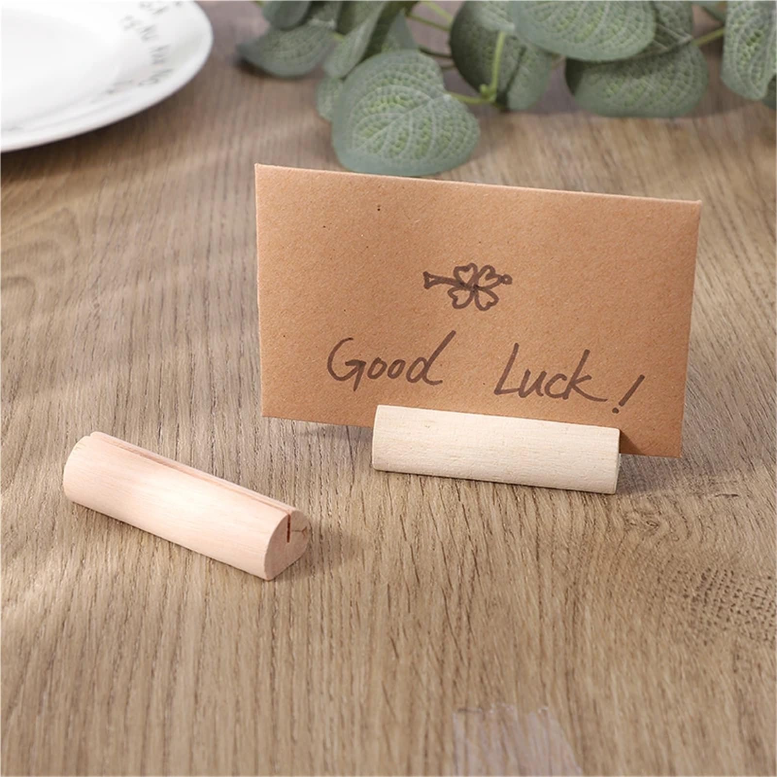 Rustikale Tischkartenhalter aus Holz für Hochzeiten, Foto-Postkarten-Clips, 30 Stück