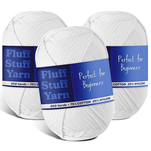 white fluff stuff yarn 3 pack