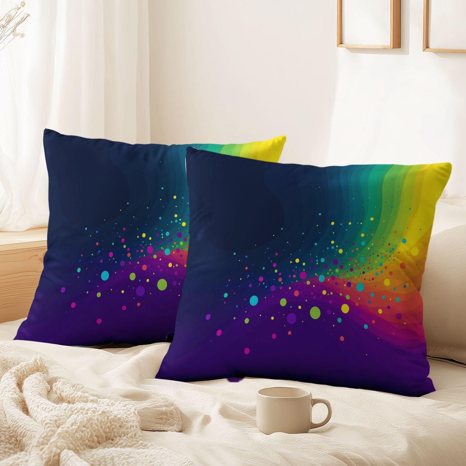 Housse de coussin géométrique abstrait 60x40 pour rafraîchir la déco du salon