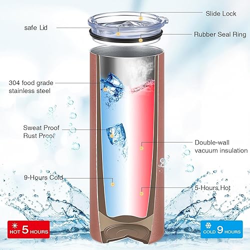 Miniatura 7 de 12 juegos de regalos de agradecimiento para mujeres y hombres, regalos de agradecimiento a los empleados de 20 onzas, vasos inspiradores a granel