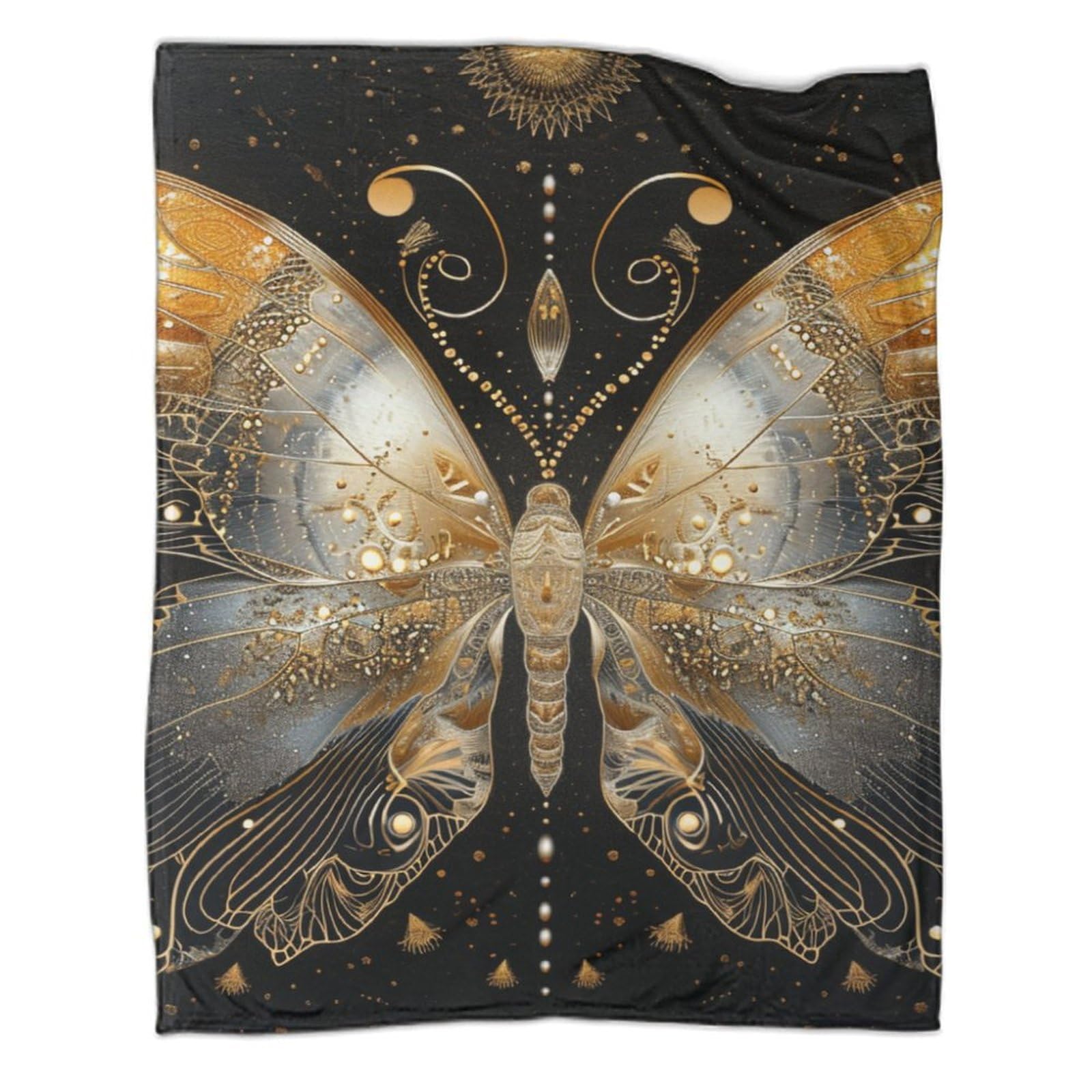 Couverture en forme de papillon 127x152 cm douce et chaude pour lit et salon