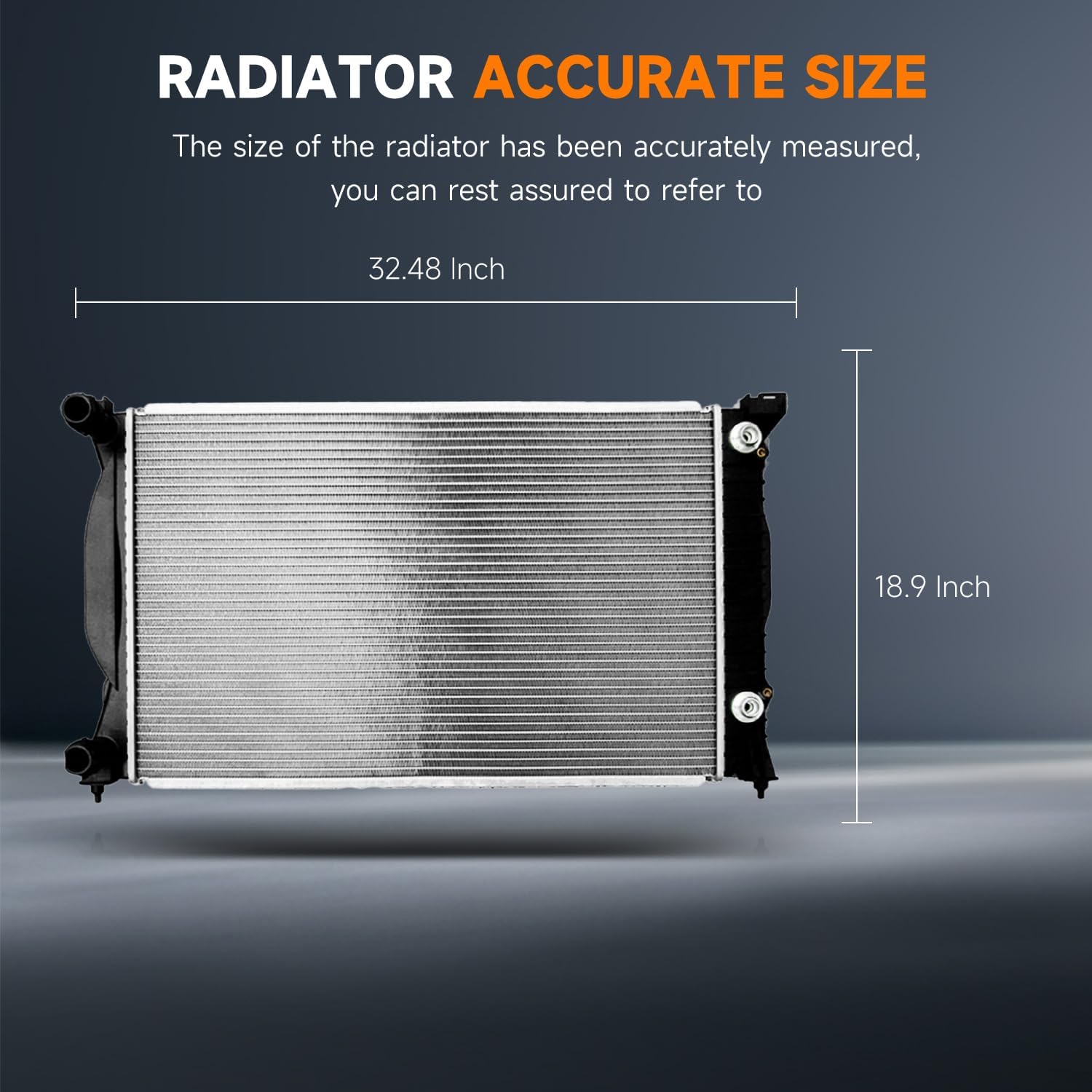 OCPTY 2556 Engine Coolant Radiator Compatible with 2003-2006 for A4 1.8L 2006-2008 for A4 2.0L 2003-2005 for A4 Quattro 1.8L 2006-2008 for A4 Quattro 2.0L,For Audi A4 Replace# 2556,8E0121251AQ