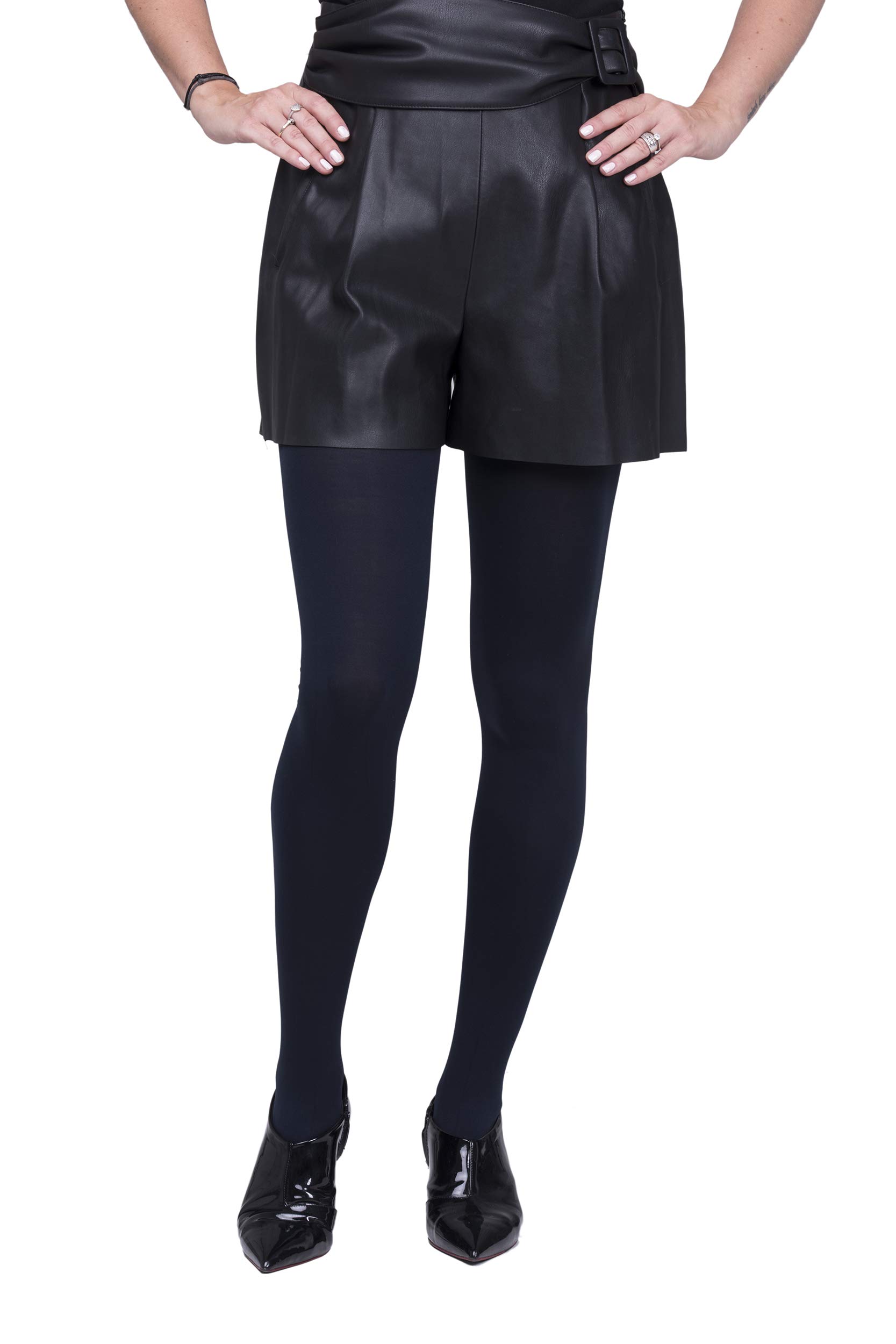 SENTELEGRI Opaque Tights, Choose From 18 Fashionable Colours, 100 Denier, Sizes S-XL (XLarge, Navy)
