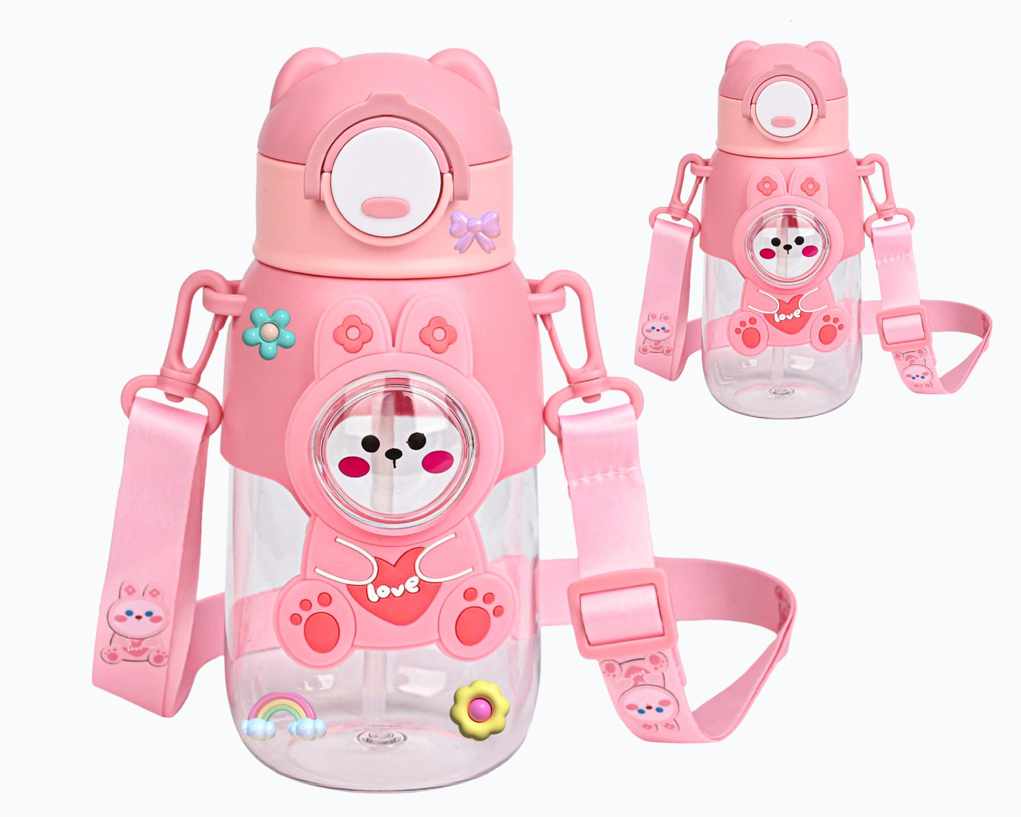 kids water bottle kawaii water bottle for girls 23oz Cute water bottles With Stickers leak proof toddler cups