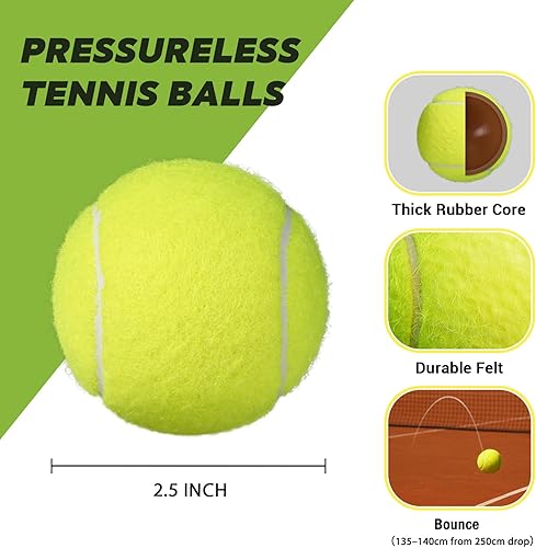 Miniatura 2 de Bulk Tennis Balls for Beginner  30 Pack High Elasticity Practice Tennis Balls with Mesh Bags, Portable for Pet Dog Outdoor Playing, Training,