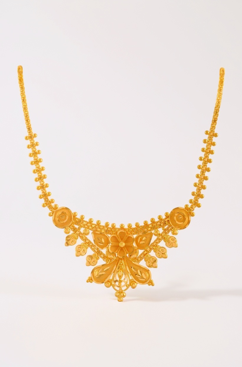 P.C. Chandra Jewellers Women's 22k (916) Yellow Gold Metal Necklace - 8.22 Grams