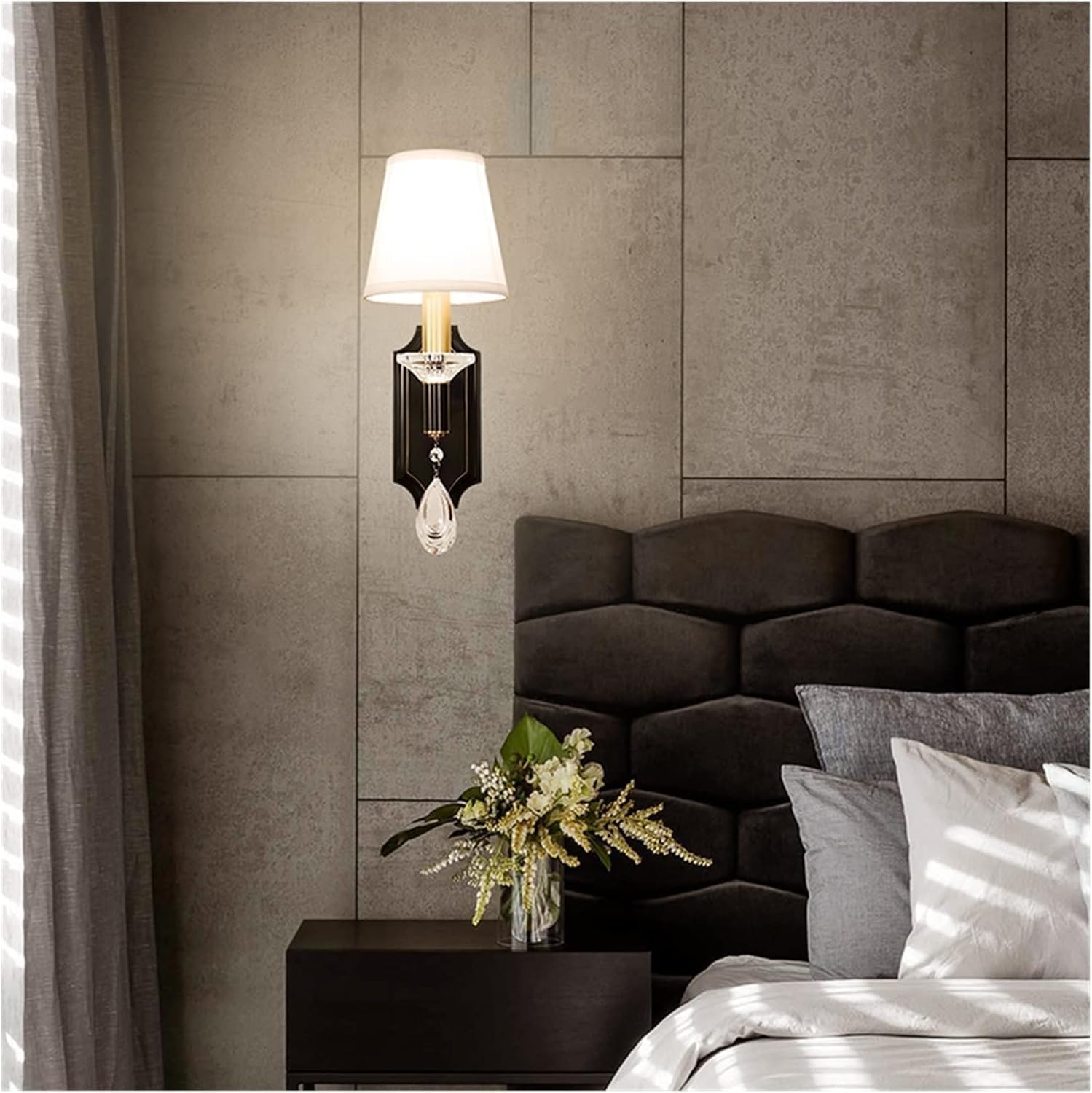 CWCQGH Wall lamp, Copper Crystal Modern Wall Lamp Bedside Lamp Bedroom Light Wall Lamp Decoration