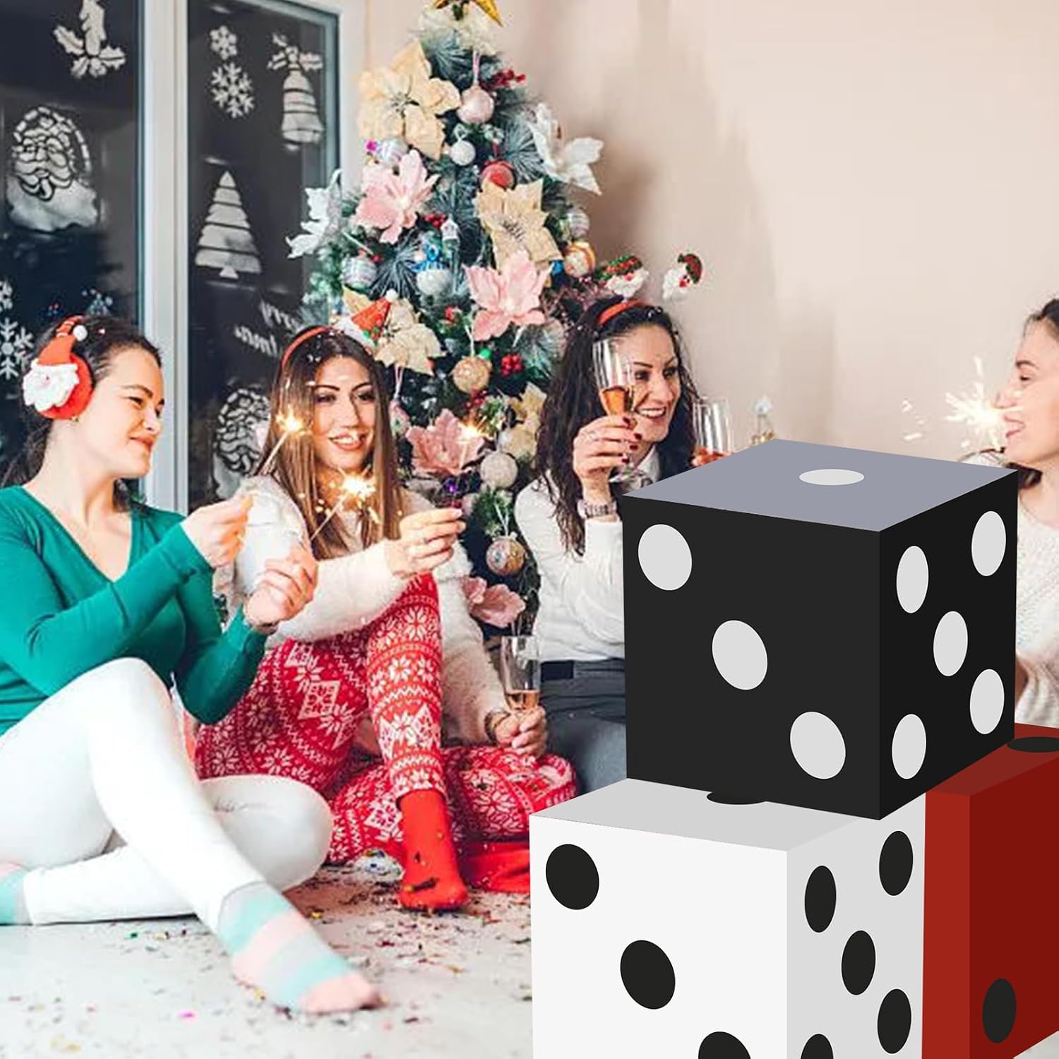 Large Casino Dice Boxes Dice Favor Boxes Casino Theme Party Decoration Vegas Jumbo Giant Dice Centerpieces Table Top Night Las Vegas Prom Birthday Party Supply, 11 Inch (3 Pack)