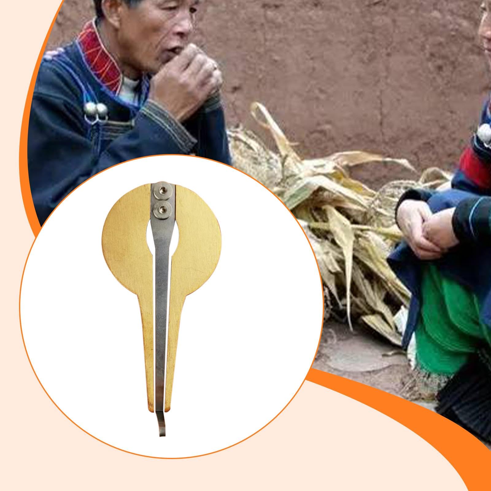 harayaa Guimbarde Métal Mongole, Harpe Juive Russe Sonorité Authentique, Instrument Bouche Traditionnel pour Tous Niveaux, Cadeau Original Russe Mongol, Cercle D'or