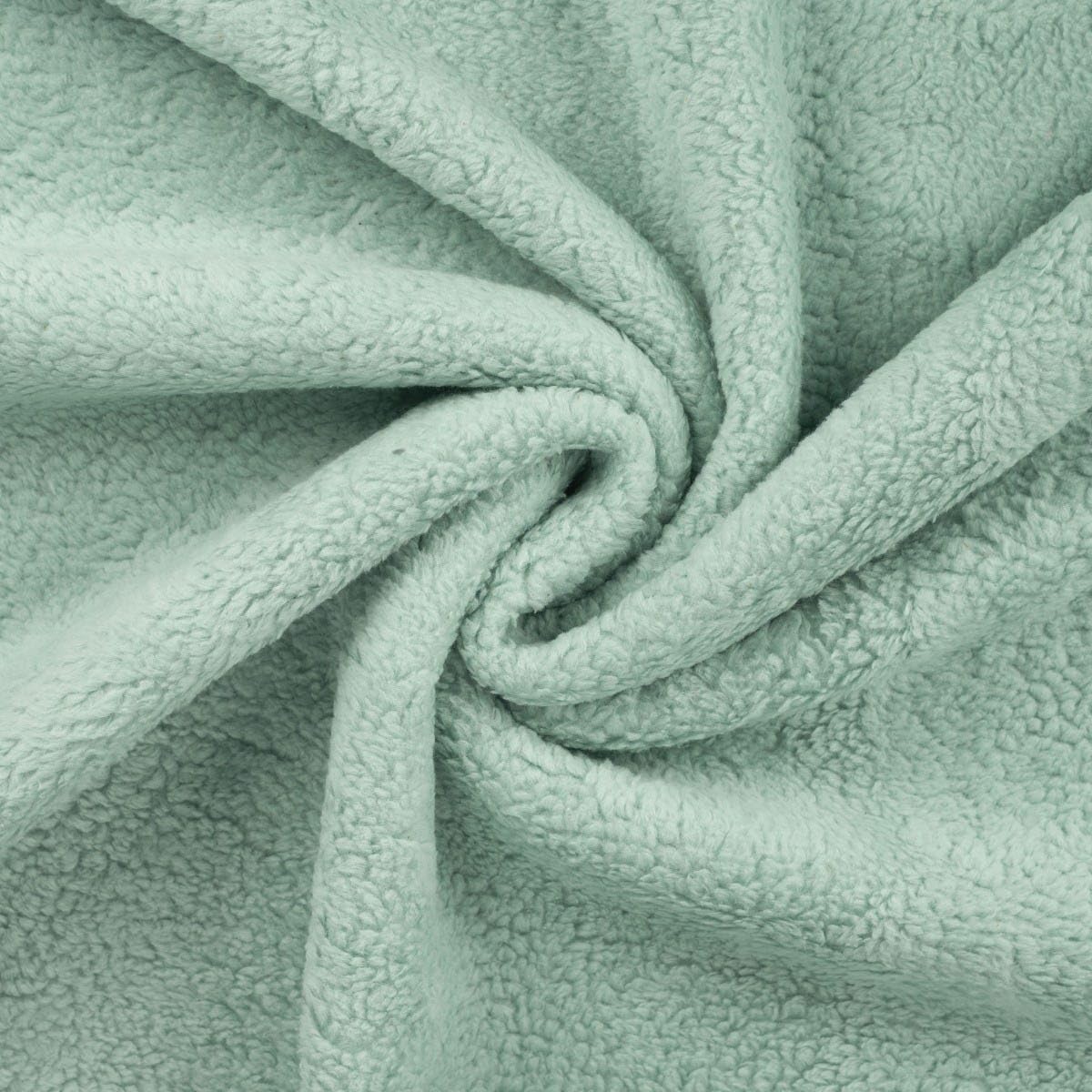Cotton Teddy Sherpa Fleece Fabric Material - Mint, 1/4Mtr 75cmx50cm