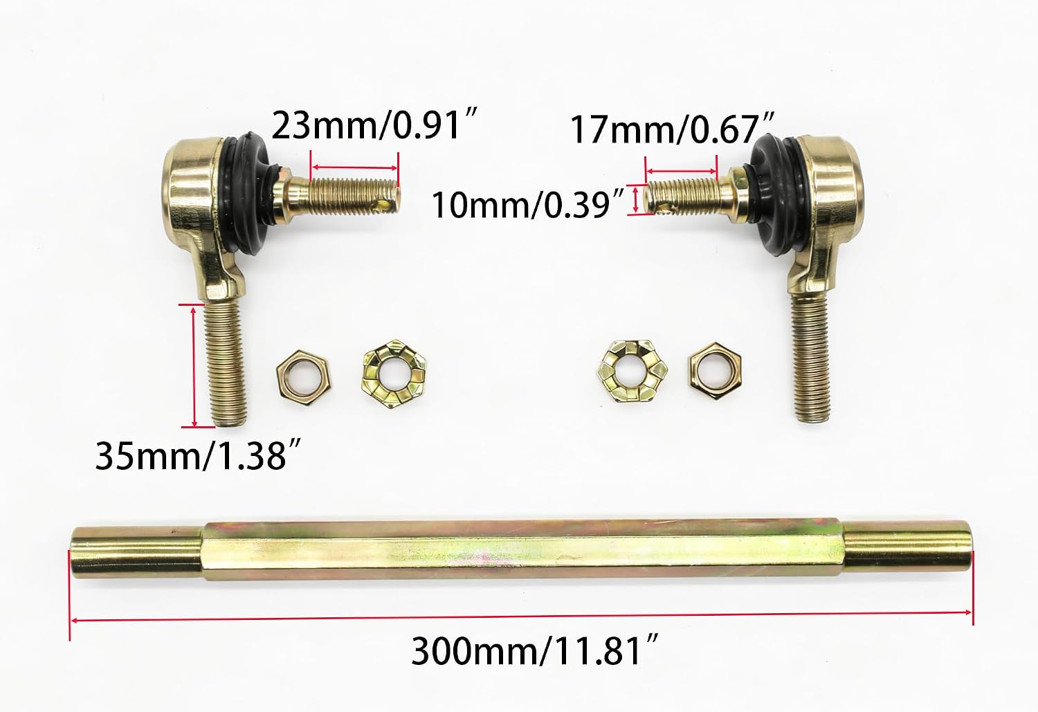 240mm Tie Rod Replacement for 50cc 70cc 90cc 110cc 125cc 150cc 200cc 250cc ATV 4 Wheeler Quad