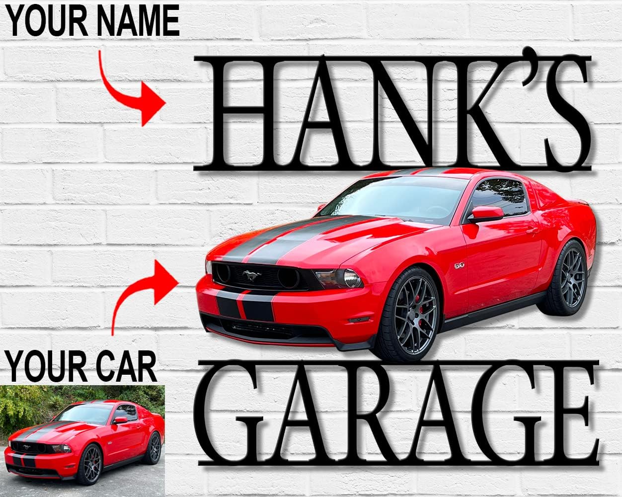 Personalized Photo and Name Hot Rod Metal Sign for Car Guys By Kool-Kool, Laser Cut, home decor, garage decor, birthday Xmas Father's day custom gift for Rat Rod Street Rod Vintage car Hot Rod classic Car Enthusiast. (Garana)