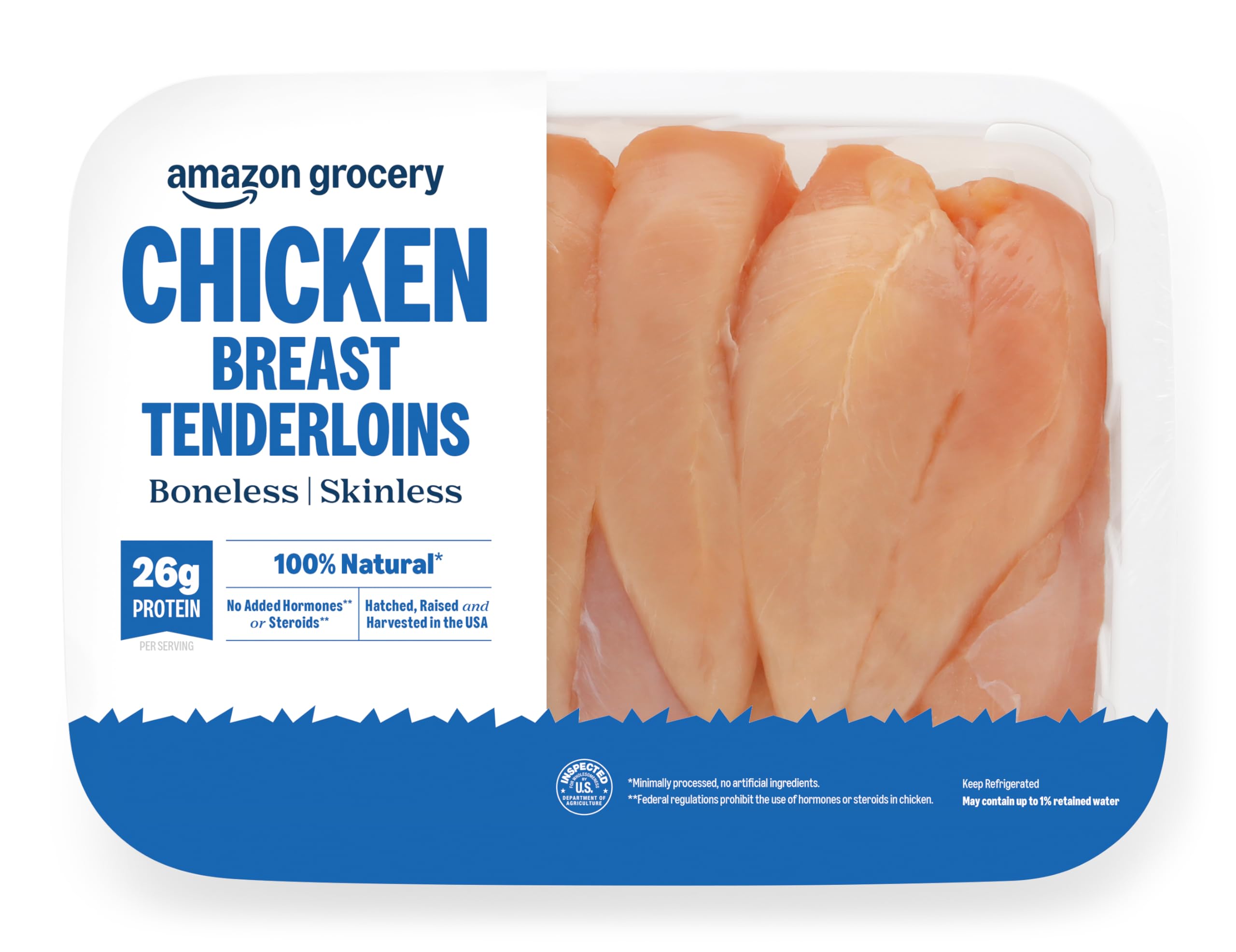 Chicken Breast Tenderloins, Boneless Skinless, 100% Natural