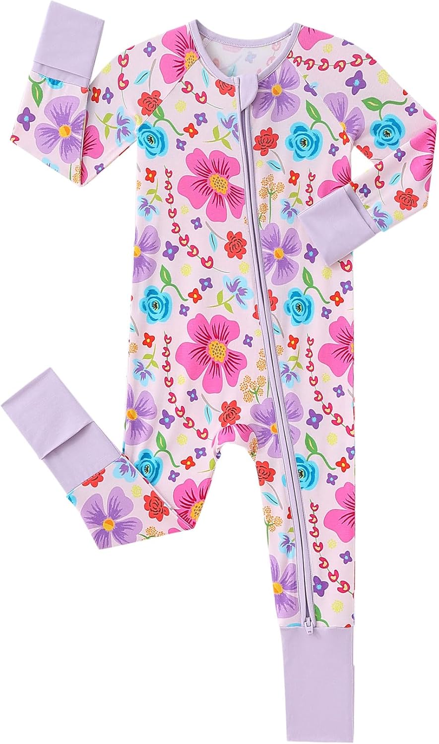 Baby Viscose from Bamboo Pajamas - Infant Boys Girls Footless Zippy Pjs Sleep 'N Play Clothes - One Piece Romper