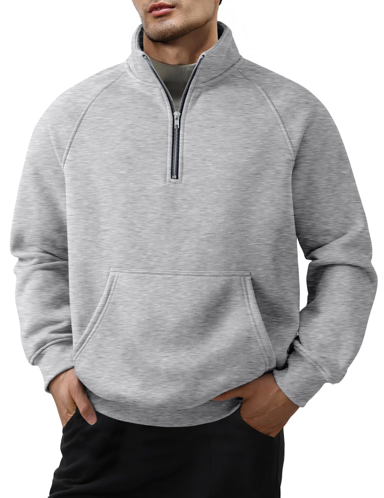 JMIERR Men's Fleece Quarter Zip Pullover