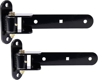 Heavy Duty Gate Hinges 900 Lbs Capacity - 13" Bolt-On or Weld-On Hinges with Built-in Ball Bearings, 180° One-Way Open for Wooden/Metal Gates, Fence, Barn, Garden Gates, Sheds (Patent Pending)