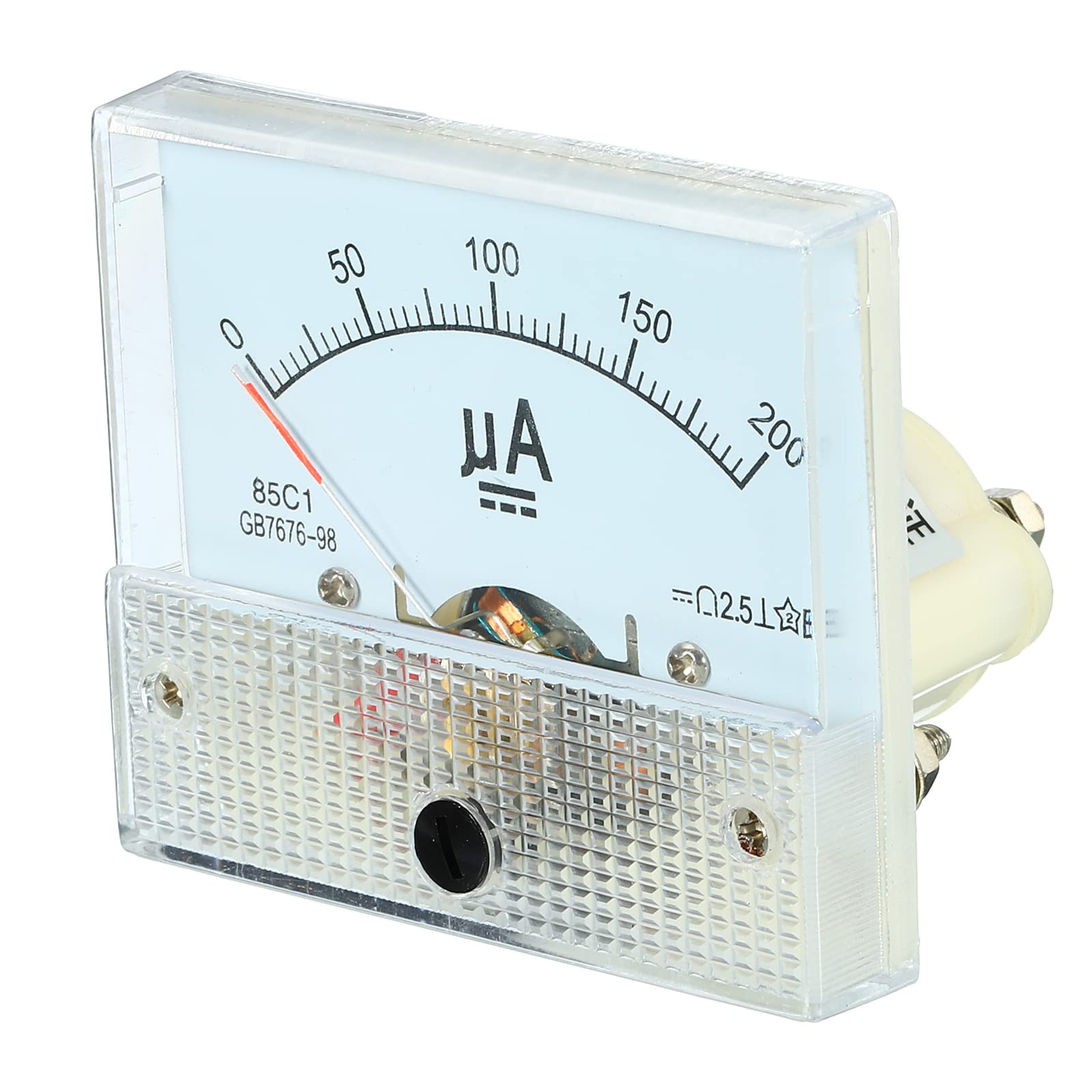 YOKIVE Analog Panel Ammeter, 85C1 Ampere Meter Current Tester, Great for Office Art, Home, Daily Use (DC 0-200uA)