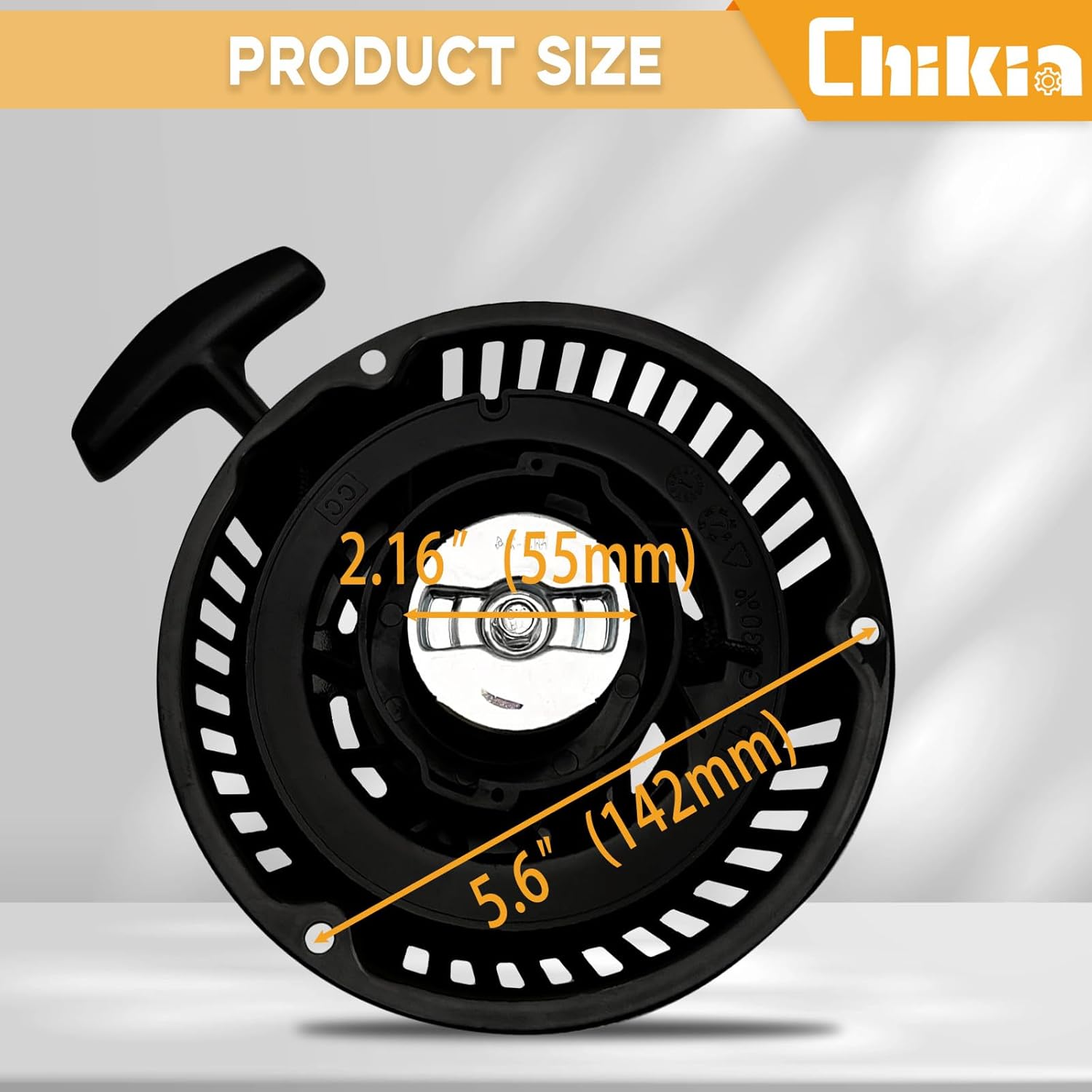 Chikia 751-12418 Pull Start Recoil Starter Assembly for Troy-Bilt Super Bronco Rototiller 208cc MTD CubCadet RT65 Lawn Mower 951-12418 951-12127 Tillers Yard 170-AU,170-C0A 208cc