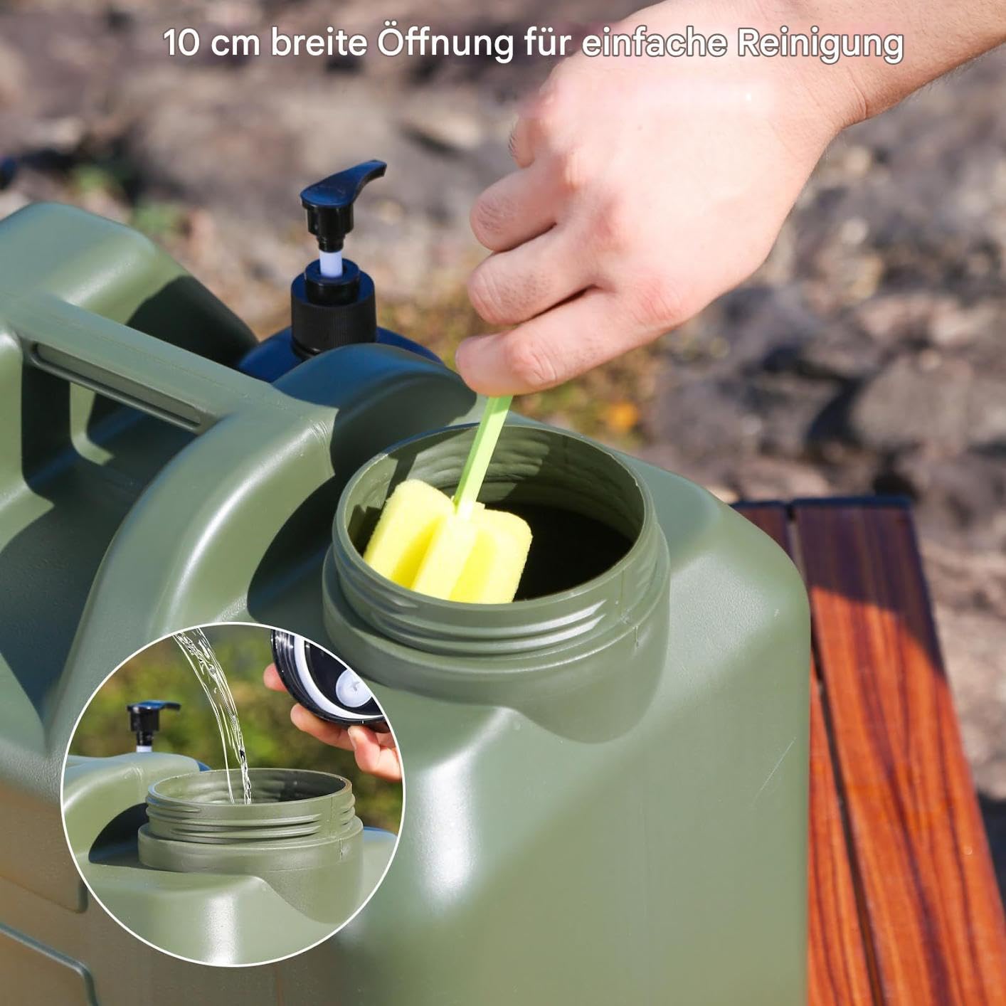 Pojemnik Na Wodę Do Kempingu 20L Z Butelką Mydła Do Rąk | Duży Sprzęt Kempingowy Dozownik Wody Z Kranikiem Do Outdoor Trekking Piknik Podróże Survival Backpacking Wycieczki