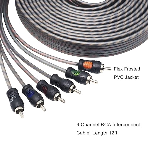 Miniatura 4 de RECOIL RCI612 - Cable de audio RCA de 12 pies de cobre 100% libre de oxígeno, par trenzado con reducción de ruido