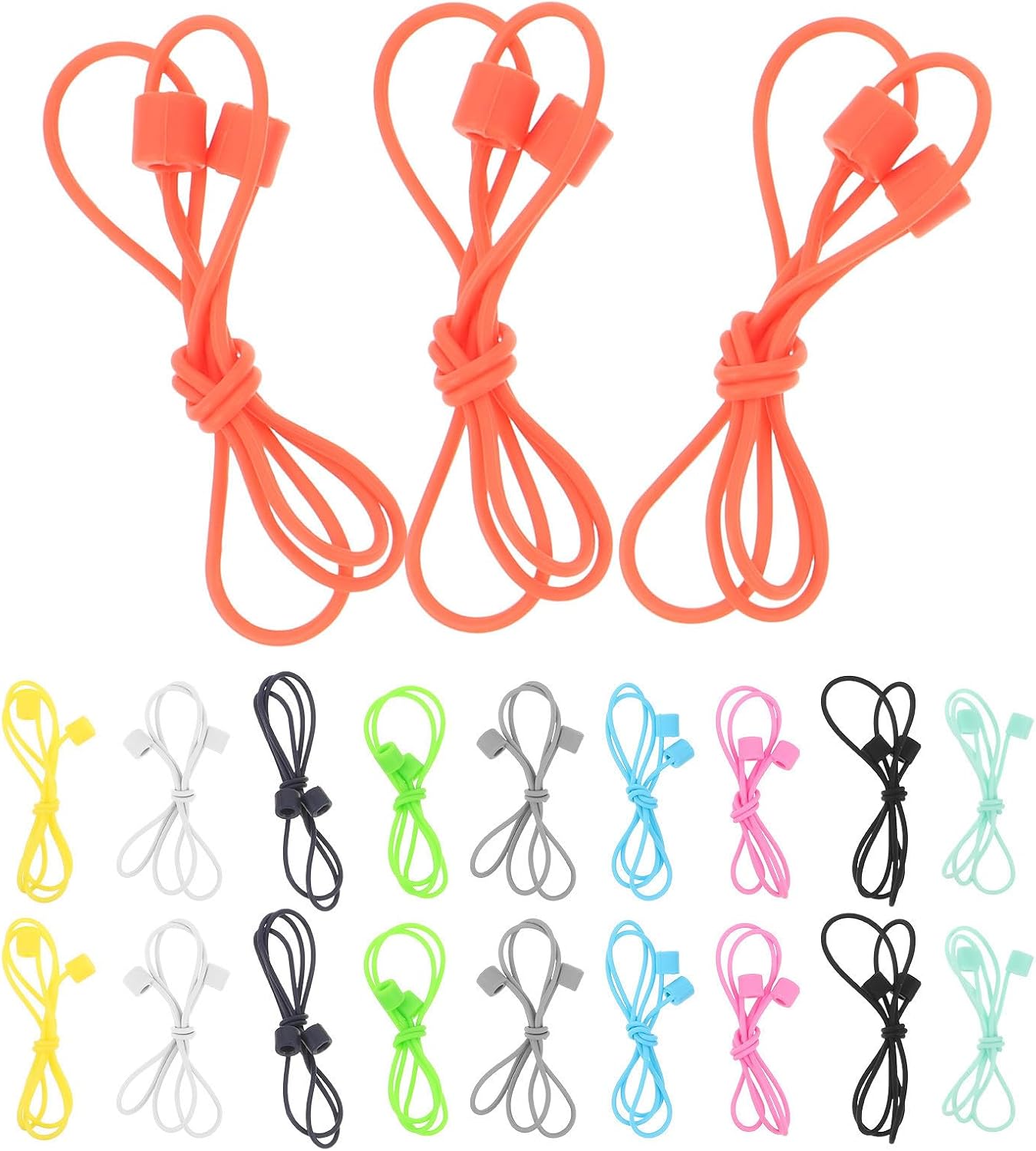 Garneck 30pcs Silicone Anti Lost Earbud Strap for Earphones Lightweight | Broad Compatibility with Earphones, Secure Hold for Fitness and Business Trips, Comfortable Reusable Design