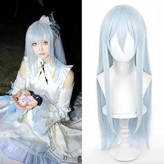 Aadesso Kanade Yoisaki コスプレ ウィッグ ゲーム pjsk ストレート スカイブルー コスプレ ウィッグ ホールウィーン クリスマス パーティー ウィッグ キャップ付き