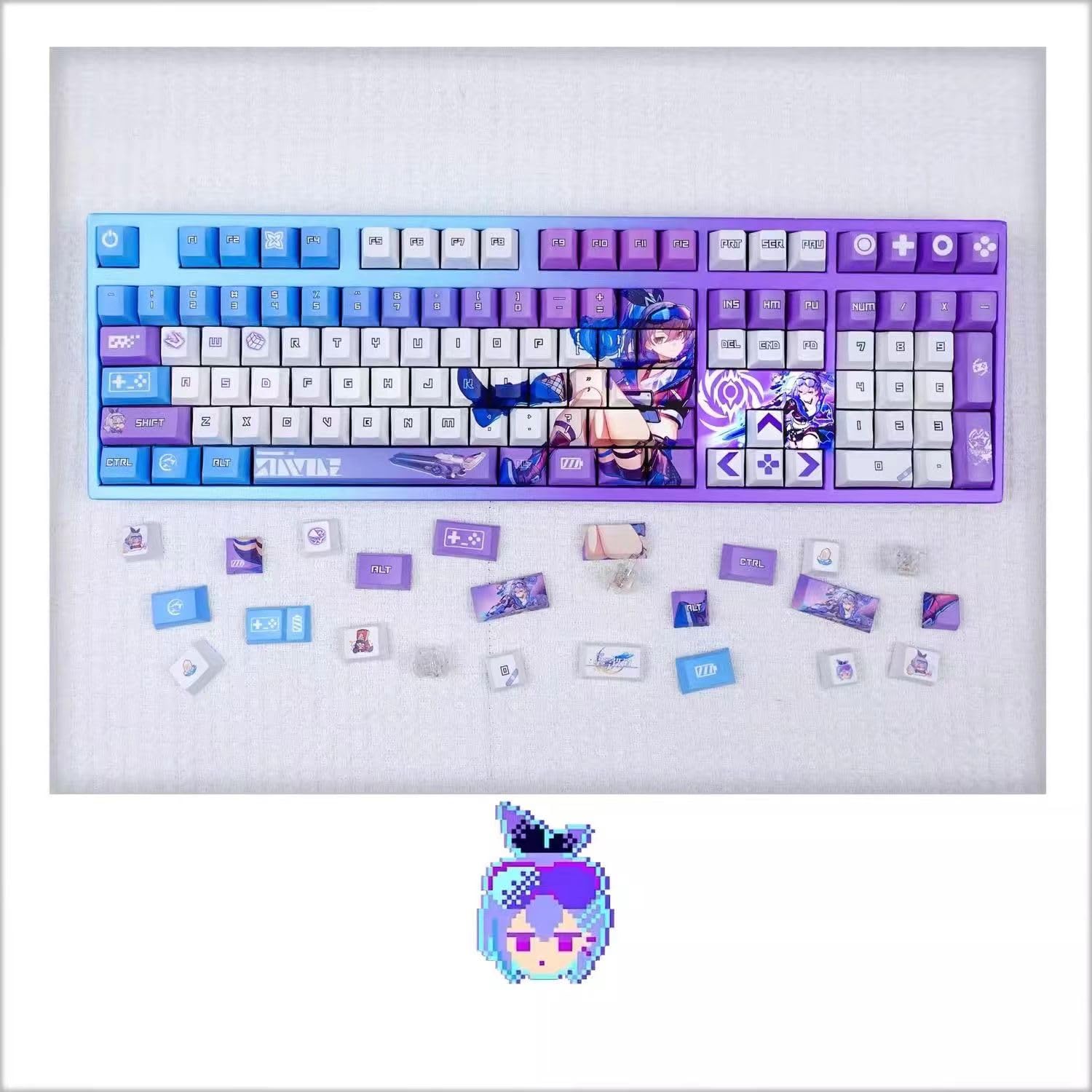 Amazon.co.jp: 崩壊：スターレイル 銀狼 PBT 染め 昇華 キーキャップ