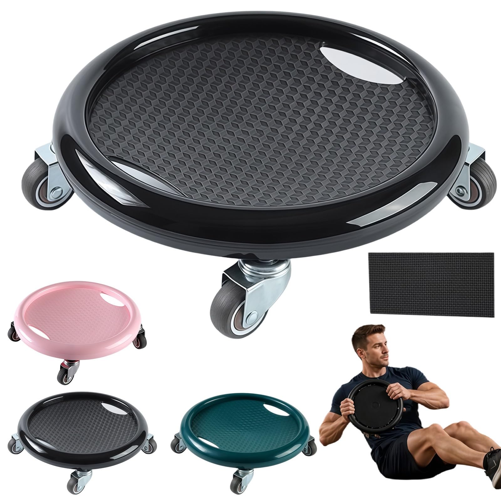 Abdominal Roller Wheel Disc with Knee Mat - Core Sculpting Master