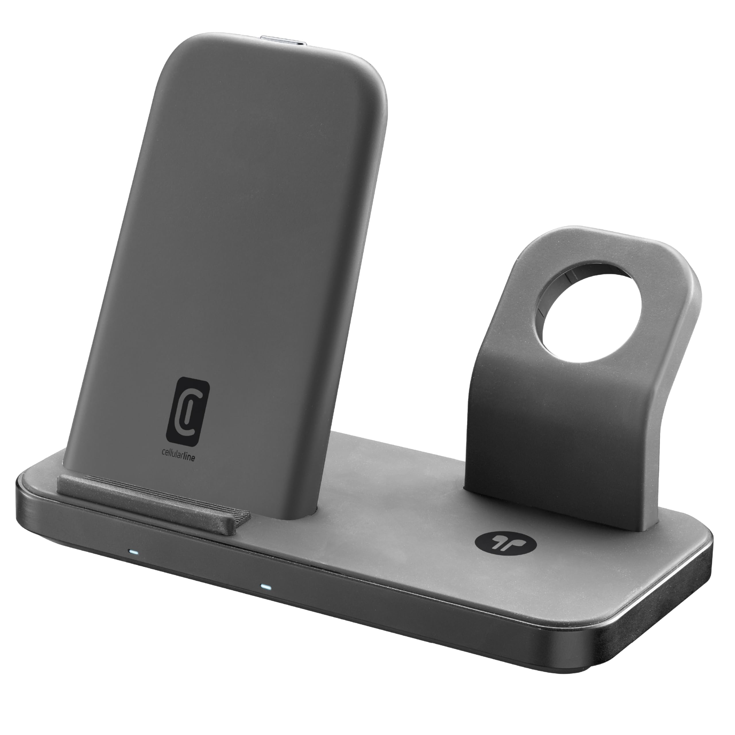 cellularline | TRIO WIRELESS CHARGER | Caricabatterie Wireless 3 in 1 per dispositivi Apple: iPhone, Apple Watch, Airpods, Nero