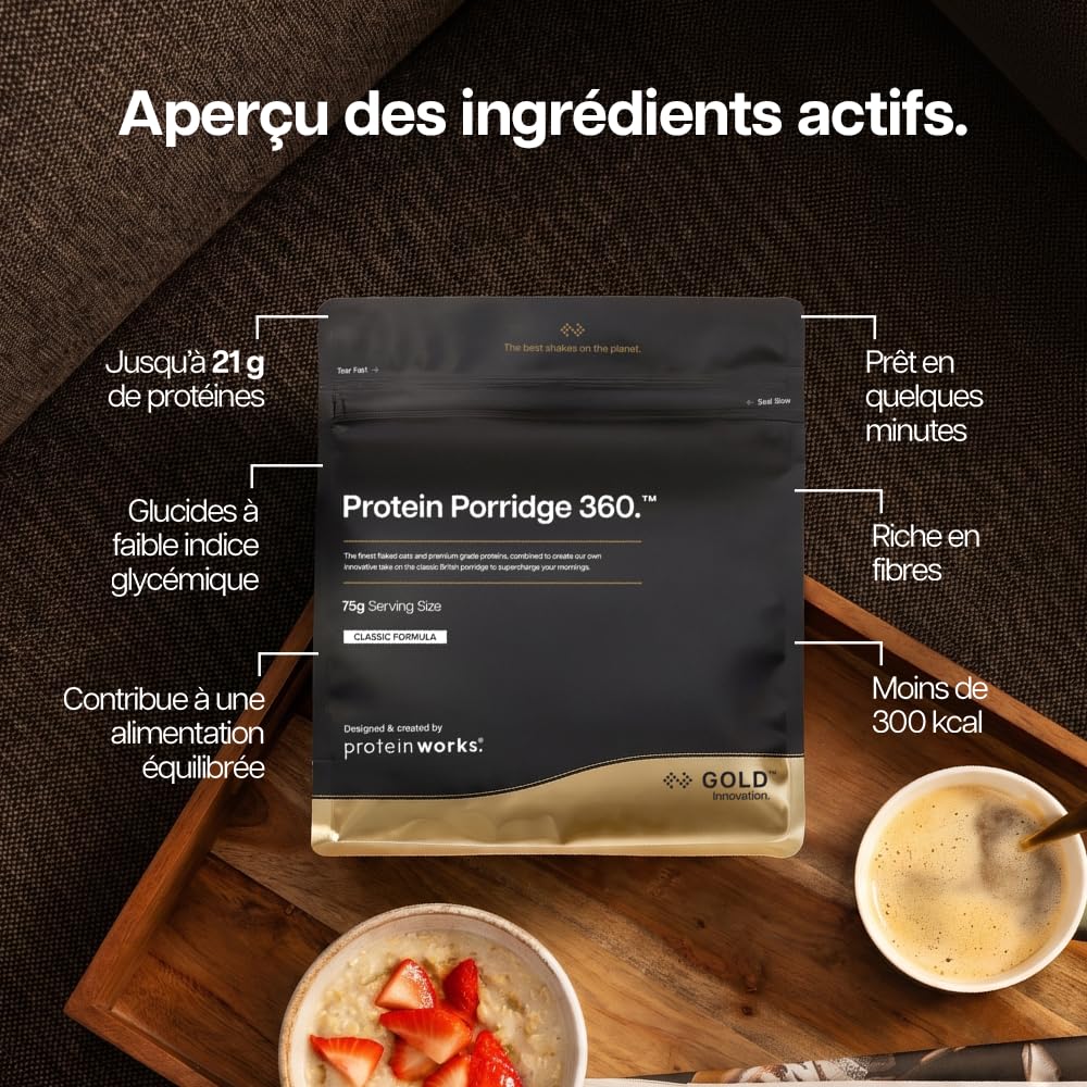 Protein Works Protein Porridge 360 GOLD Innovation Chocolat au Lait 2kg 26 Portions