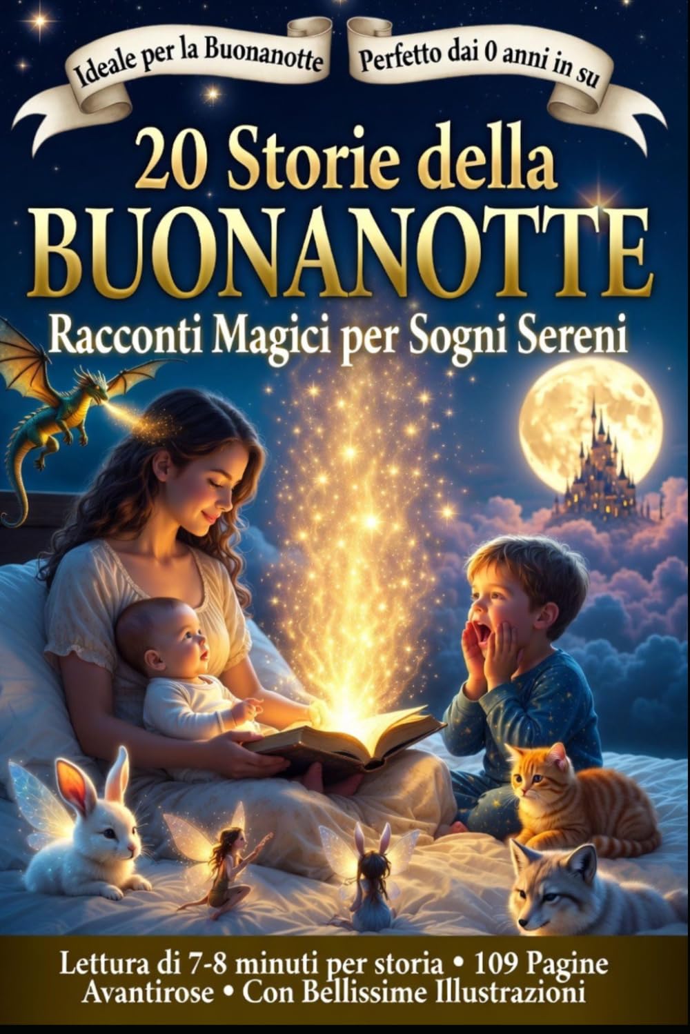 20 Storie della Buonanotte – Racconti Magici per Sogni Sereni: Fiabe dolci e rassicuranti per bambini dai 0 ai 6 anni – Letture della sera per calmare, coccolare e accompagnare al sonno