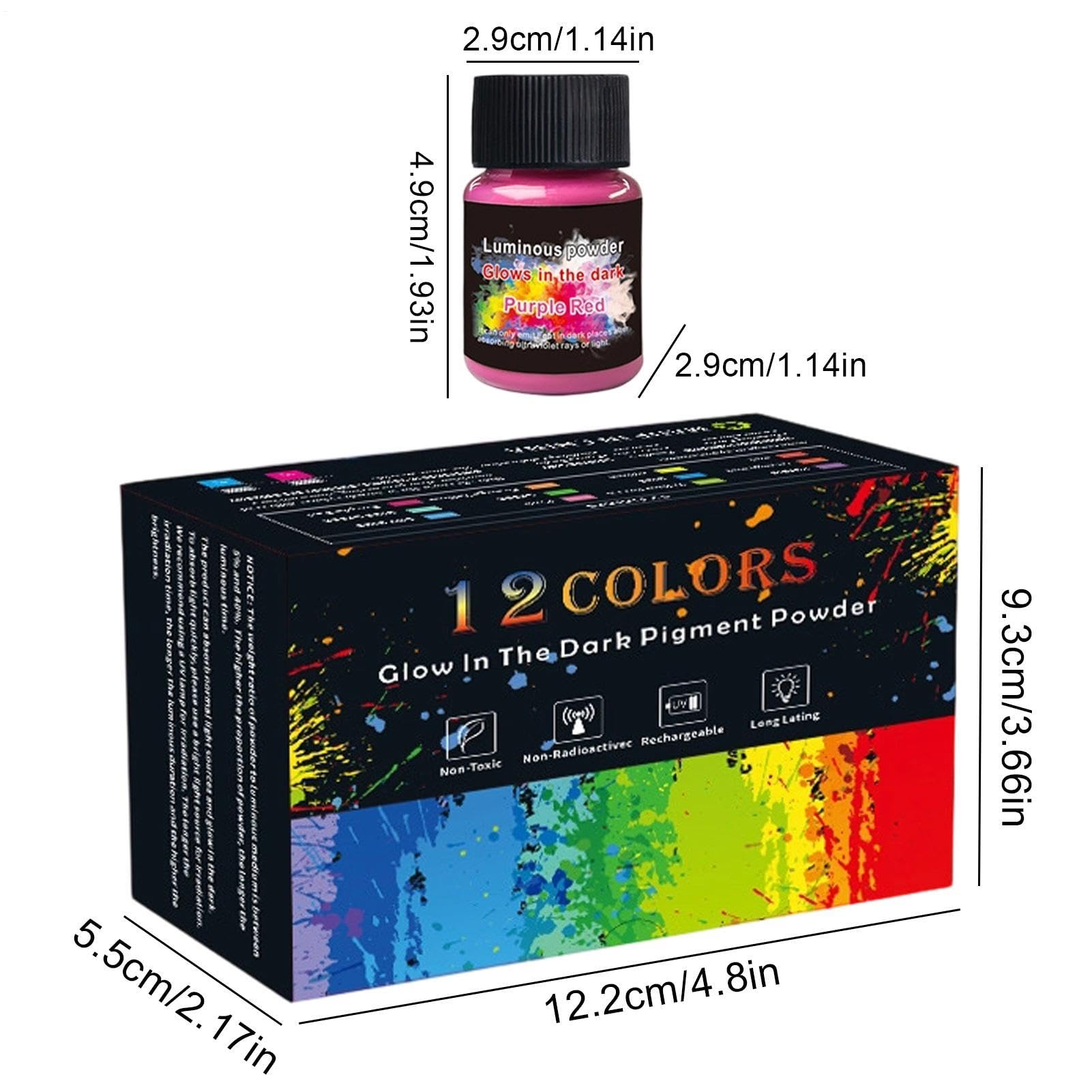 Polvo Que En La Para Resina 12 Colores De Tinte Fluorescente Para Resina