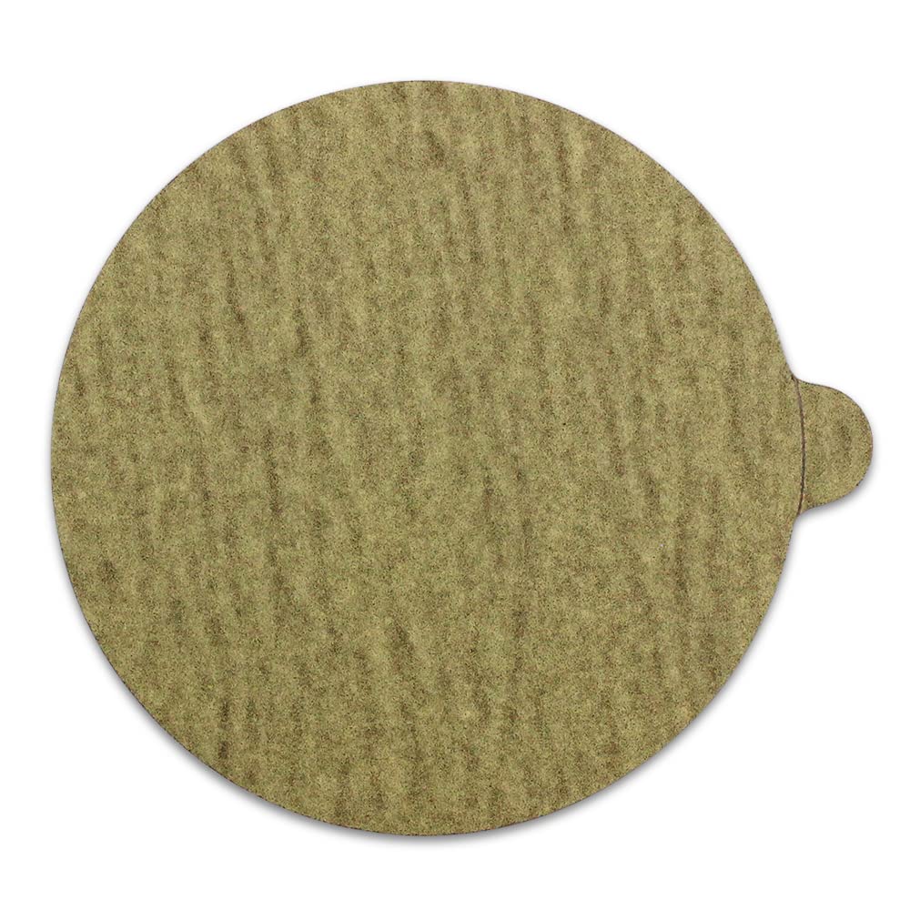 BHA Lot de 100 disques abrasifs PSA à dos adhésif avec onglets Doré 12,7 cm (grain 80)