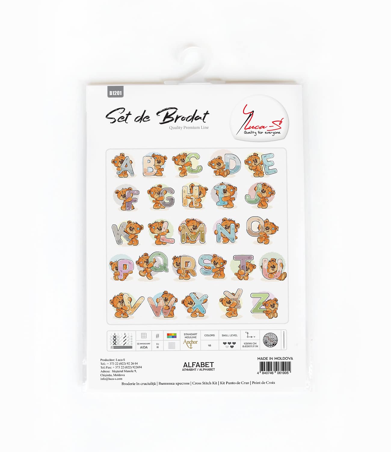 Luca-S Kit Punto Croce B705 – 32x24 Cm, 59 Colori, Fili 100% Cotone – Ricamo Contato Per Adulti - 6