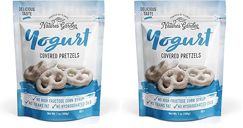 Miniatura 9 de Nature's Garden Pretzels cubiertos de yogur de frambuesa, sin grasas trans, aperitivo indulgente, pretzels saborizados, bolsa de 7 onzas